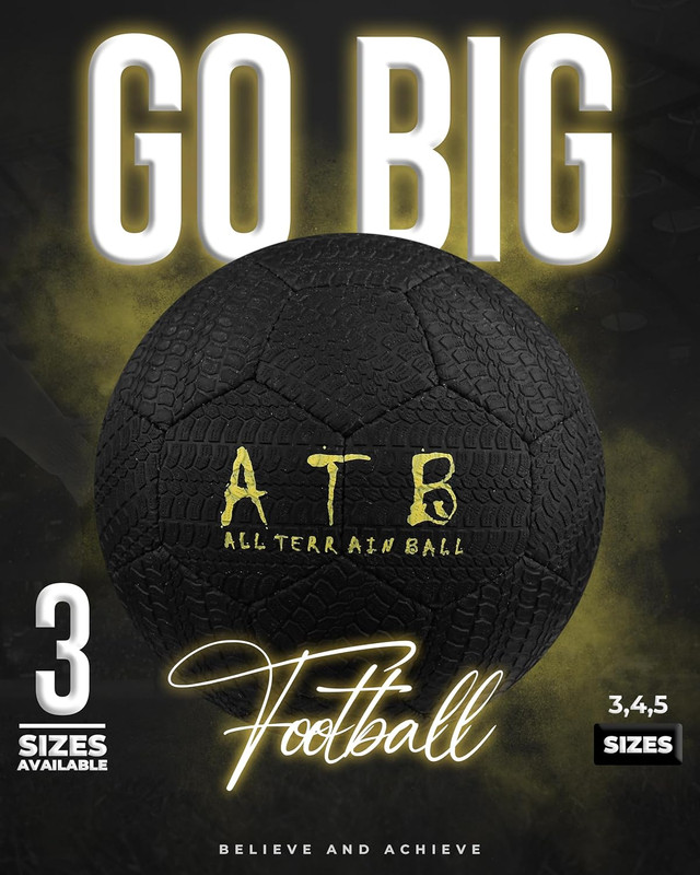 All Terrain Rubber Soccer Ball – Official Sizes 2, 3, 4 & 5 – Durable Street & T gallery