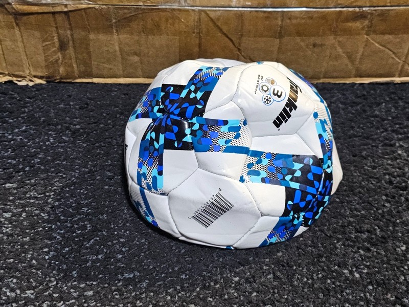 (QTY 6) Franklin Size 3 Soccer Ball Blue Black With White Background