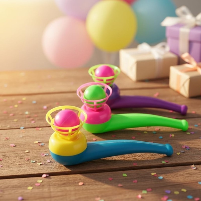 Colorful 3Pcs Floating Ball Blowing Set for Party and Skill Development gallery