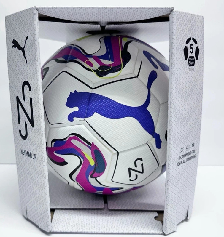 Puma Neymar JR Performance Ball White Soccer Way 1 084078 01 Size 5 NEW