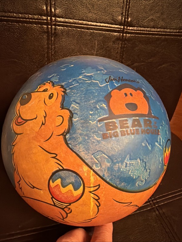 Vintage Bear In The Big Blue House 10” Inflatable Ball Deflates After Awhile