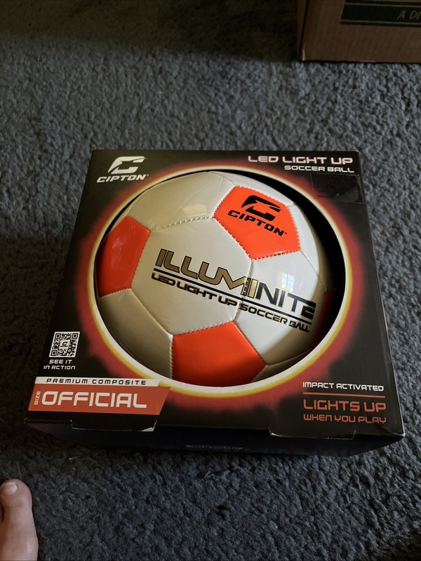 CIPTON LED LIGHT UP Soccer Ball Premium Rubber Official Sz 5